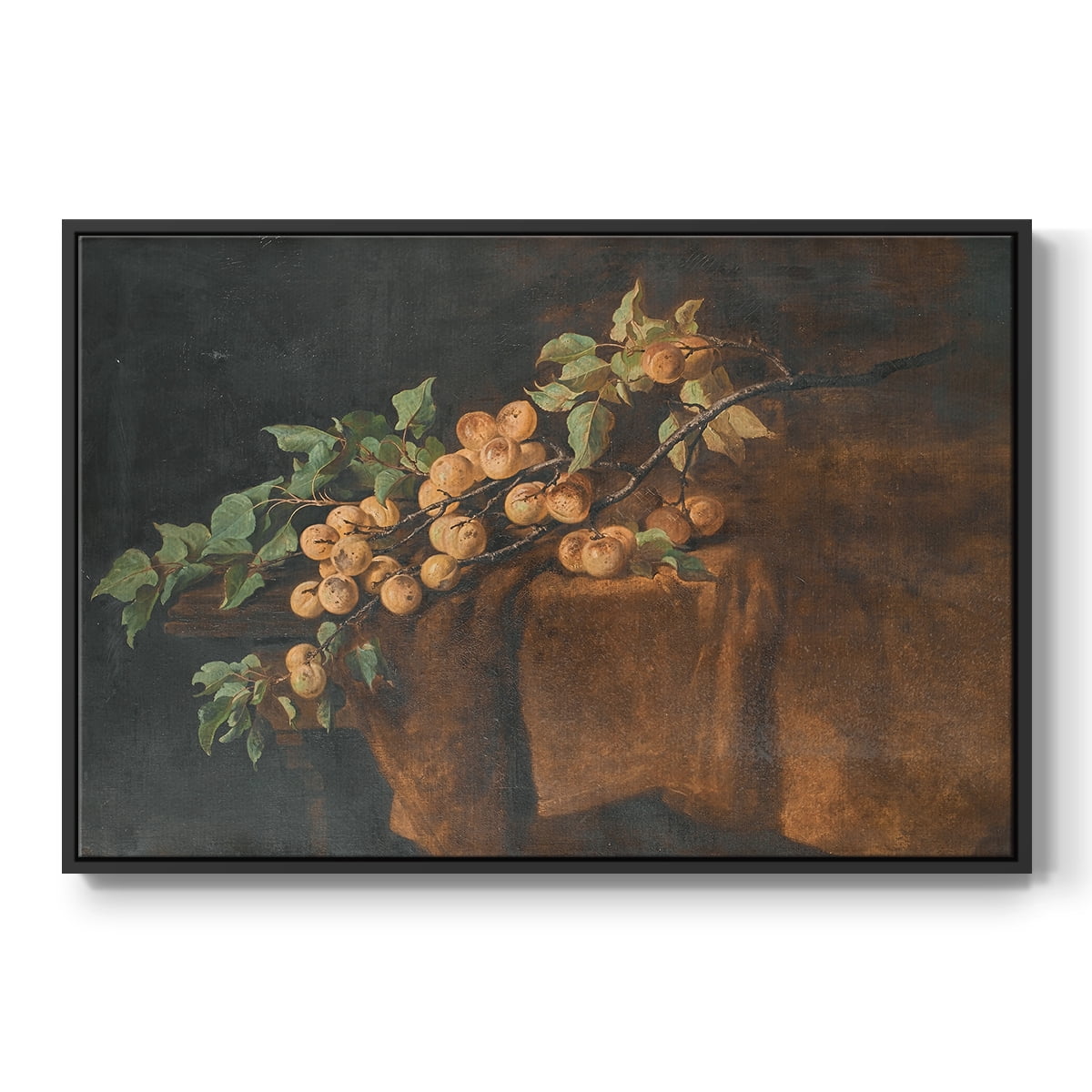 Vintage Botanical Print-LXXIII By Wexford Home Framed in Black Wood Gallery Wrapped Canvas 17 in. x 25 in.