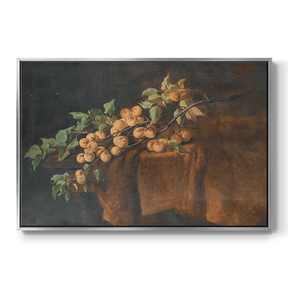 Vintage Botanical Print-LXXIII By Wexford Home Framed in Silver Wood Gallery Wrapped Canvas 27 in. x 41 in.