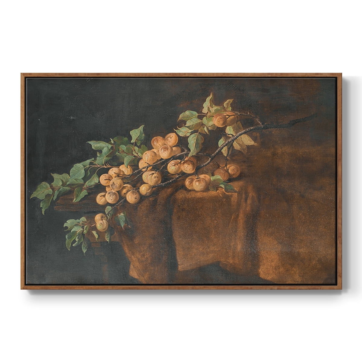 Vintage Botanical Print-LXXIII By Wexford Home Framed in Walnut Wood Gallery Wrapped Canvas 25 in. x 37 in.