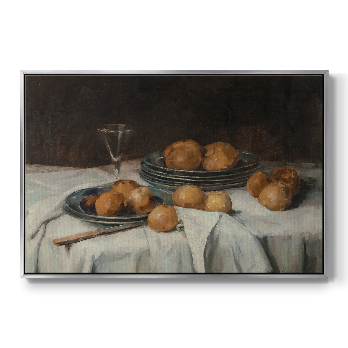 Vintage Botanical Print-LXXIV By Wexford Home Framed in Silver Wood Gallery Wrapped Canvas 25 in. x 37 in.