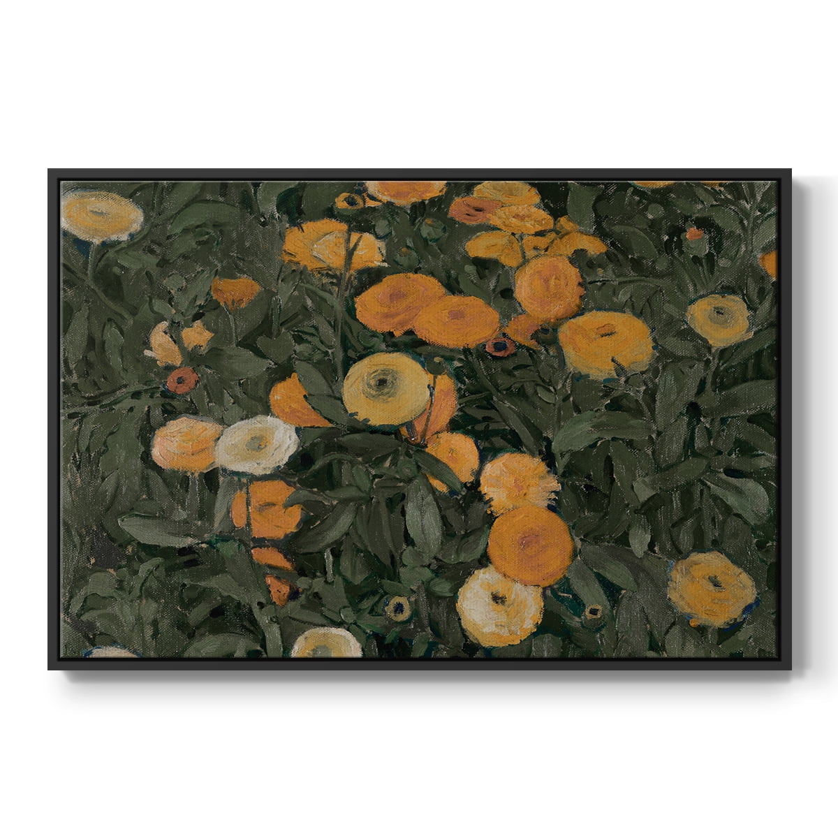 Vintage Botanical Print-LXXV By Wexford Home Framed in Black Wood Gallery Wrapped Canvas 25 in. x 37 in.