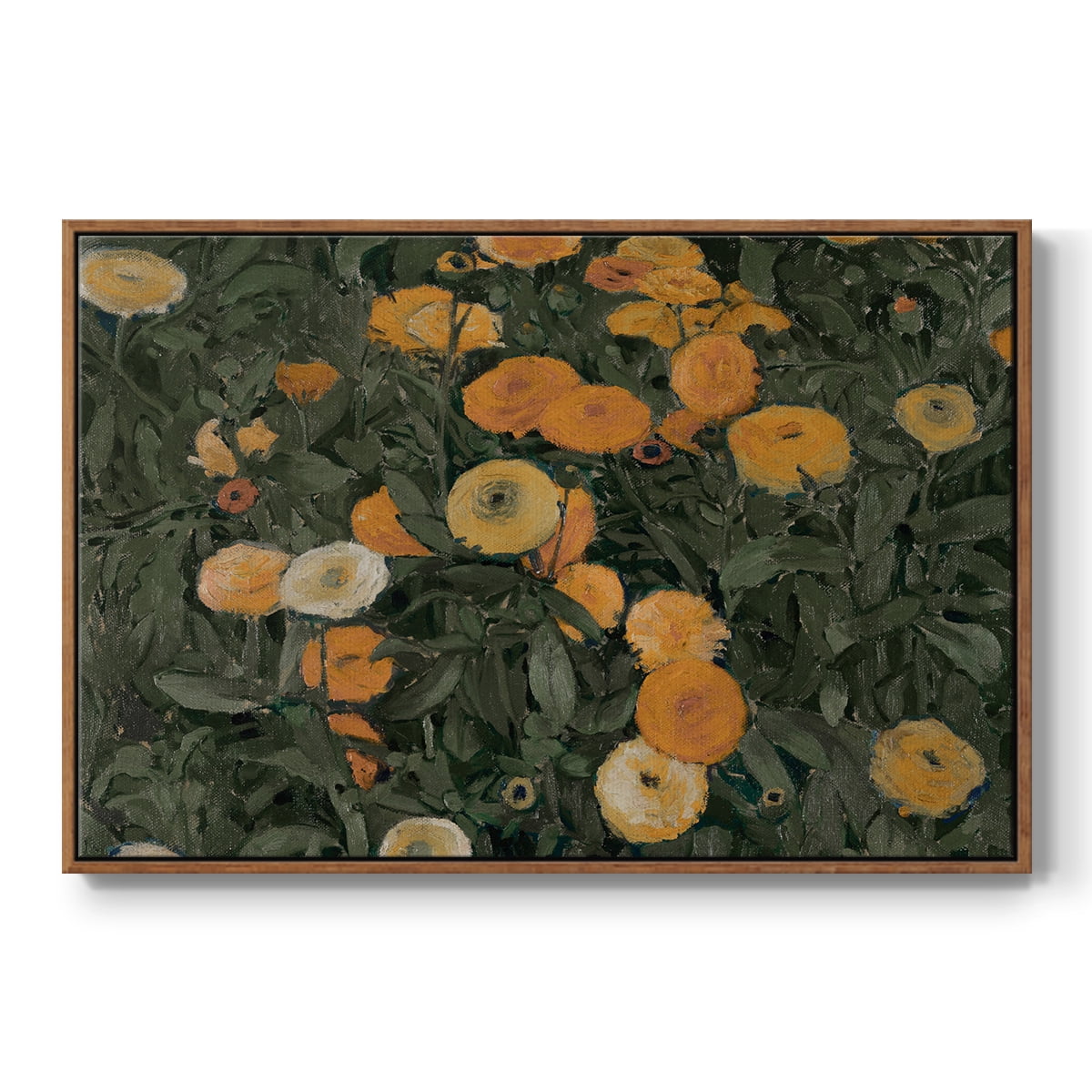 Vintage Botanical Print-LXXV By Wexford Home Framed in Walnut Wood Gallery Wrapped Canvas 27 in. x 41 in.