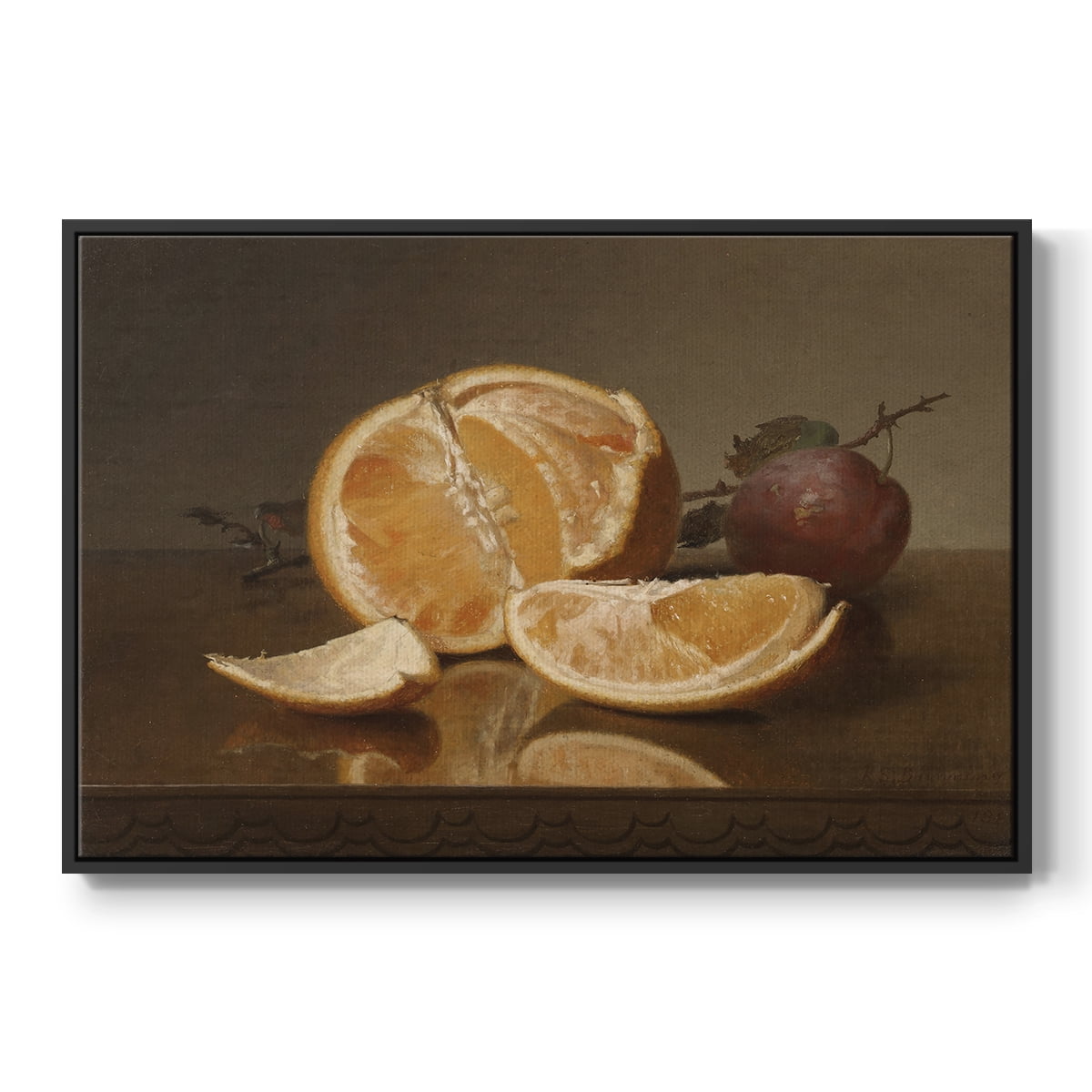 Vintage Botanical Print-LXXVII By Wexford Home Framed in Black Wood Gallery Wrapped Canvas 17 in. x 25 in.