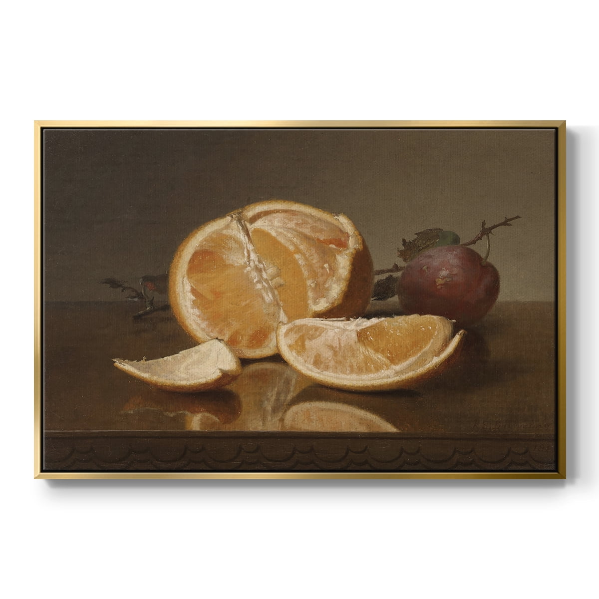 Vintage Botanical Print-LXXVII By Wexford Home Framed in Gold Wood Gallery Wrapped Canvas 25 in. x 37 in.