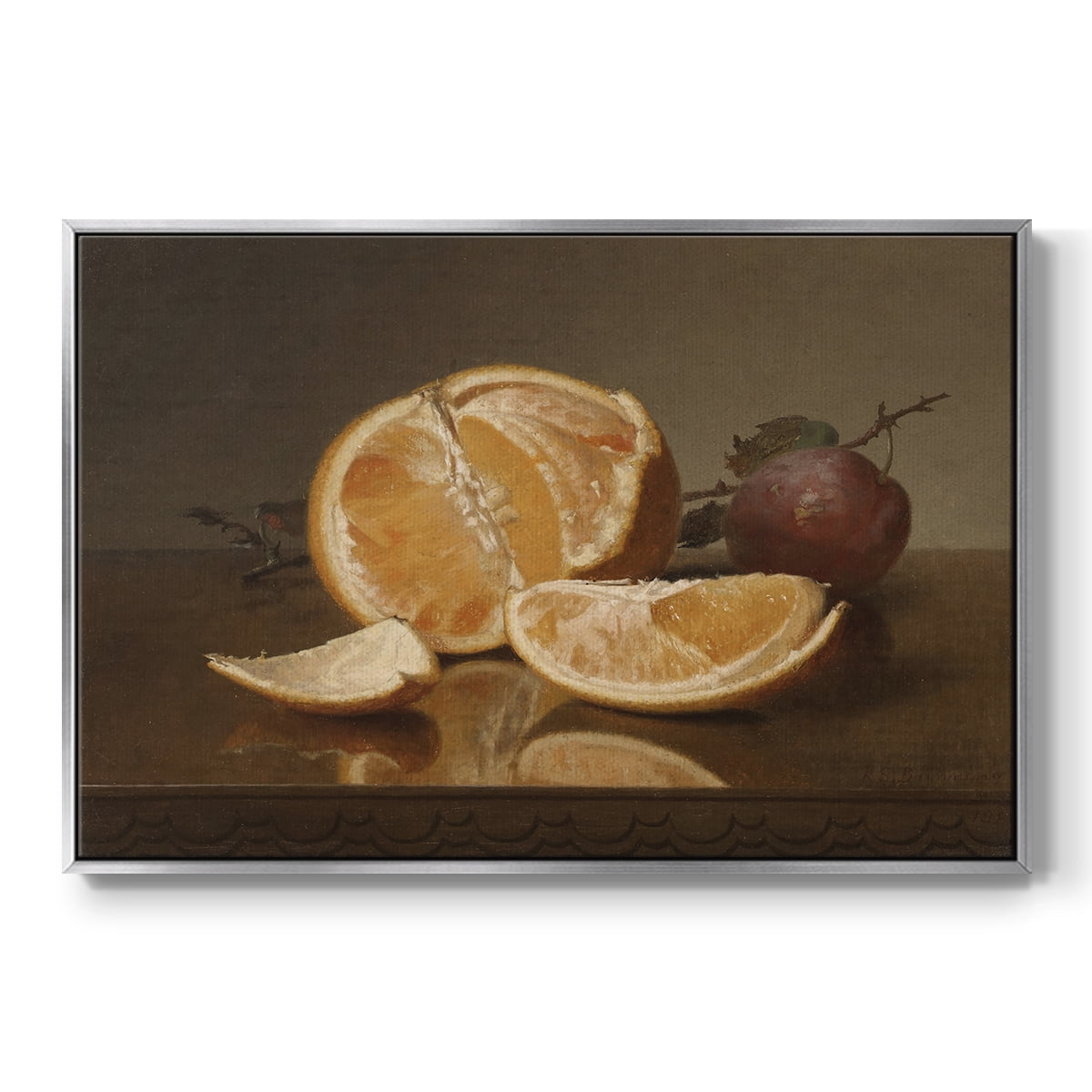 Vintage Botanical Print-LXXVII By Wexford Home Framed in Silver Wood Gallery Wrapped Canvas 27 in. x 41 in.