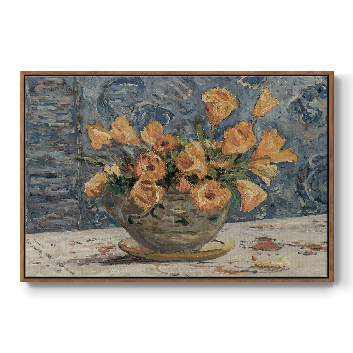 Vintage Botanical Print-LXXXI By Wexford Home Framed in Walnut Wood Gallery Wrapped Canvas 25 in. x 37 in.