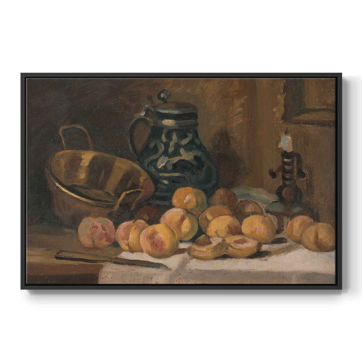 Vintage Botanical Print-LXXXII By Wexford Home Framed in Black Wood Gallery Wrapped Canvas 25 in. x 37 in.
