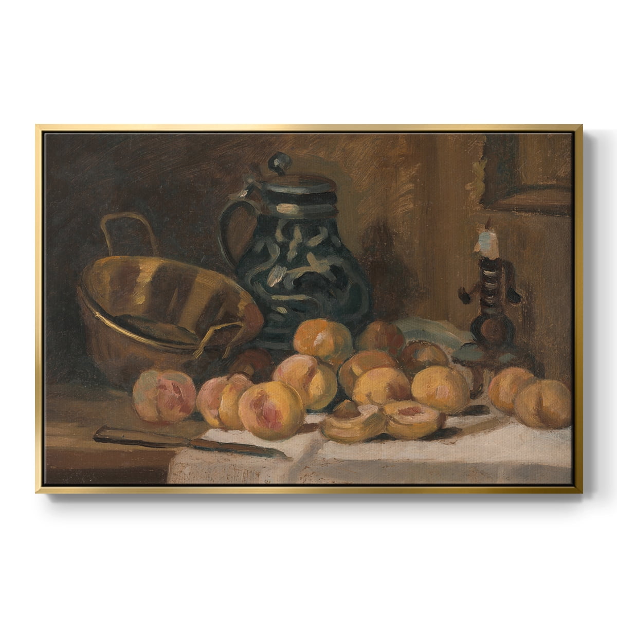 Vintage Botanical Print-LXXXII By Wexford Home Framed in Gold Wood Gallery Wrapped Canvas 17 in. x 25 in.