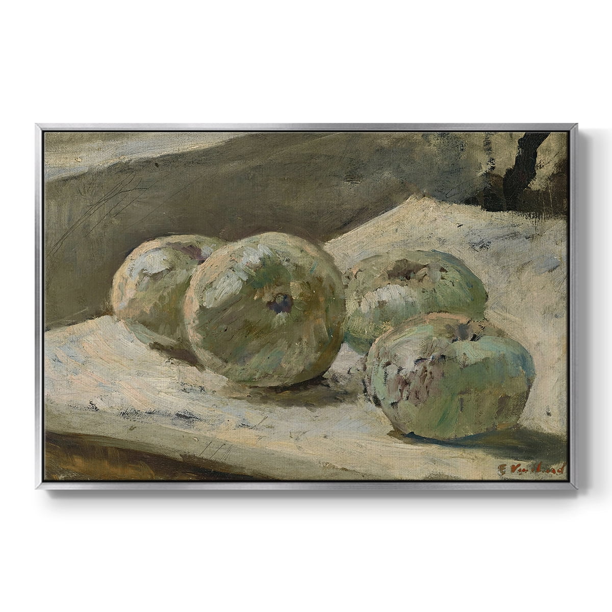 Vintage Botanical Print-LXXXIII By Wexford Home Framed in Silver Wood Gallery Wrapped Canvas 17 in. x 25 in.