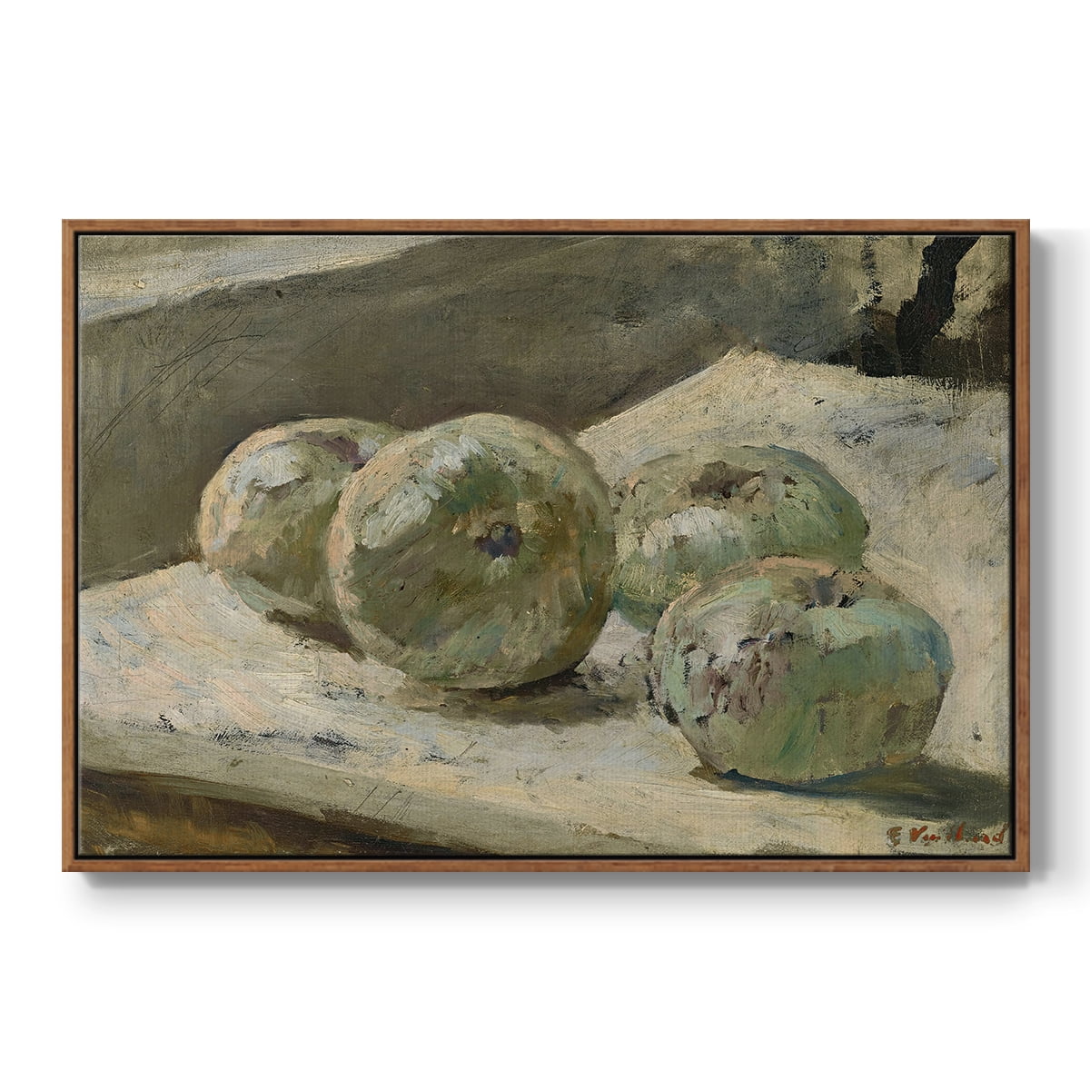 Vintage Botanical Print-LXXXIII By Wexford Home Framed in Walnut Wood Gallery Wrapped Canvas 27 in. x 41 in.