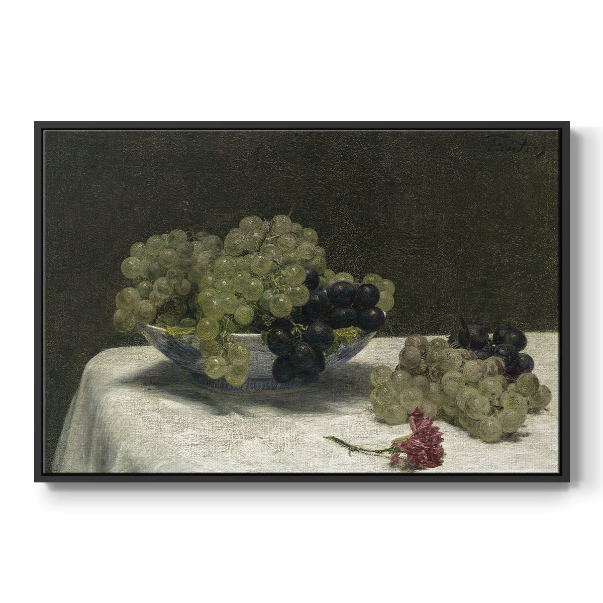 Vintage Botanical Print-LXXXIV By Wexford Home Framed in Black Wood Gallery Wrapped Canvas 17 in. x 25 in.