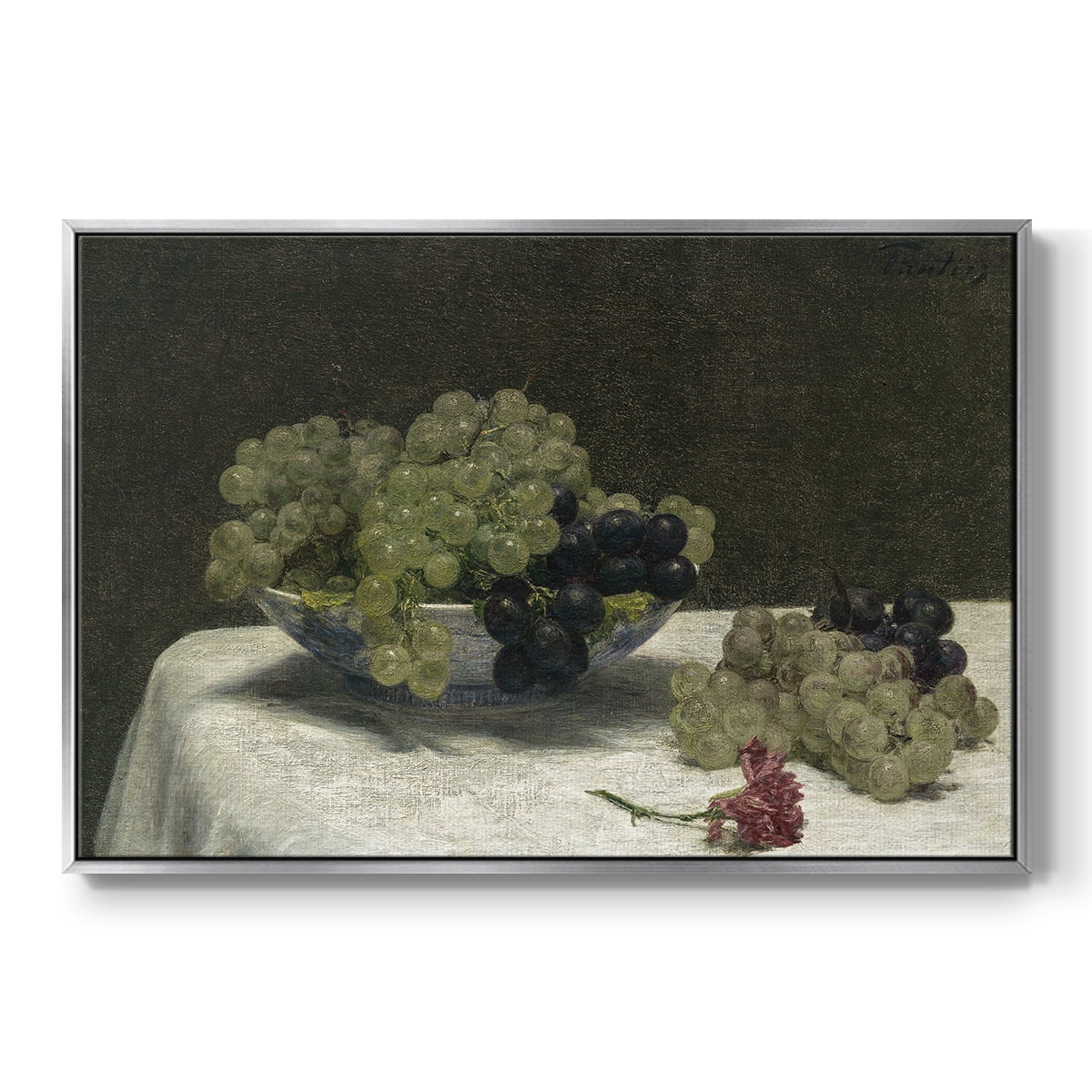 Vintage Botanical Print-LXXXIV By Wexford Home Framed in Silver Wood Gallery Wrapped Canvas 17 in. x 25 in.