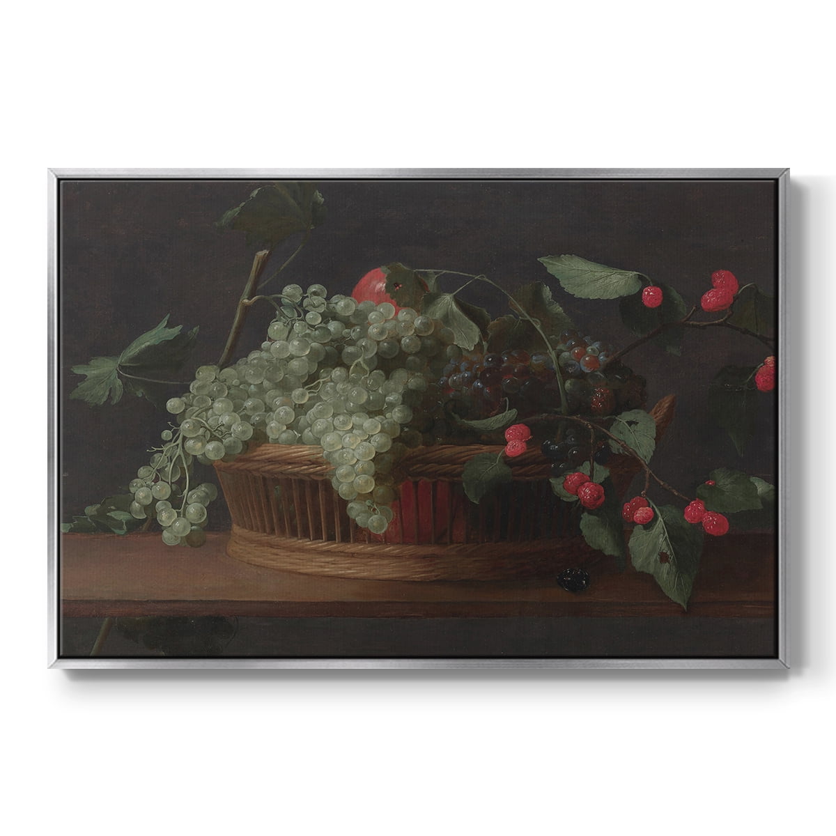 Vintage Botanical Print-LXXXIX By Wexford Home Framed in Silver Wood Gallery Wrapped Canvas 25 in. x 37 in.