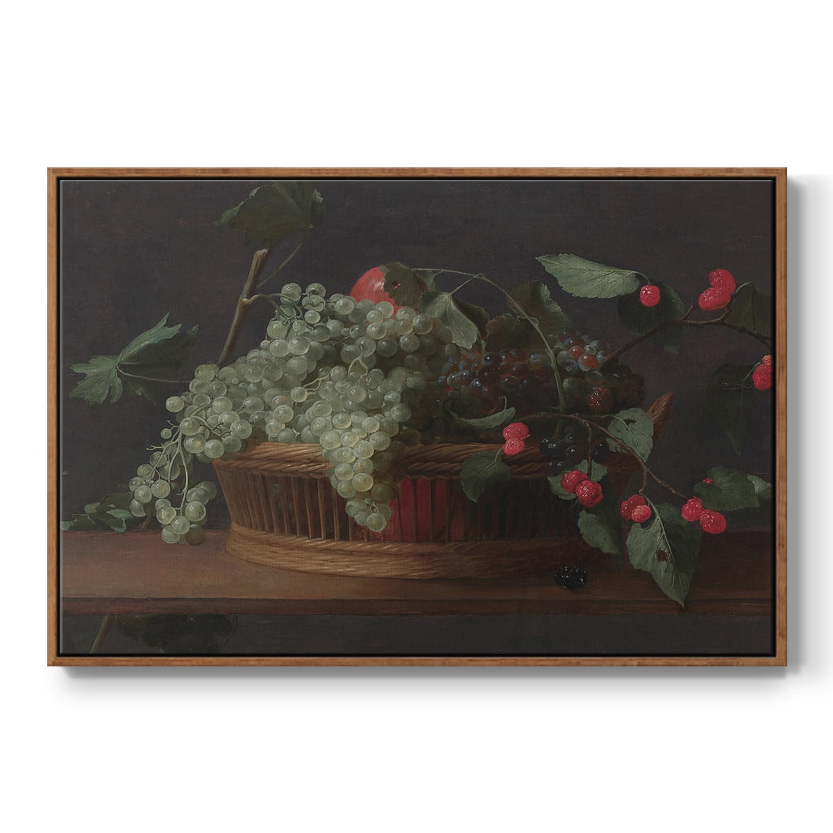 Vintage Botanical Print-LXXXIX By Wexford Home Framed in Walnut Wood Gallery Wrapped Canvas 27 in. x 41 in.