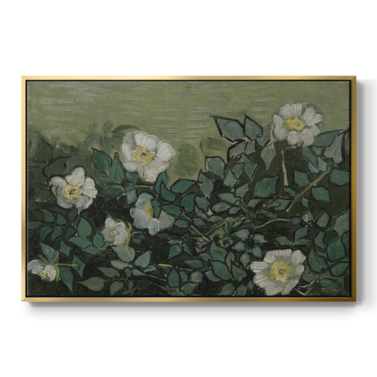 Vintage Botanical Print-LXXXV By Wexford Home Framed in Gold Wood Gallery Wrapped Canvas 25 in. x 37 in.