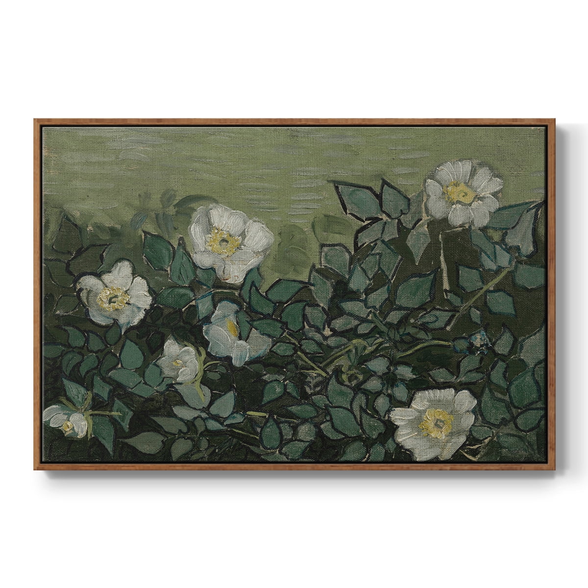 Vintage Botanical Print-LXXXV By Wexford Home Framed in Walnut Wood Gallery Wrapped Canvas 17 in. x 25 in.