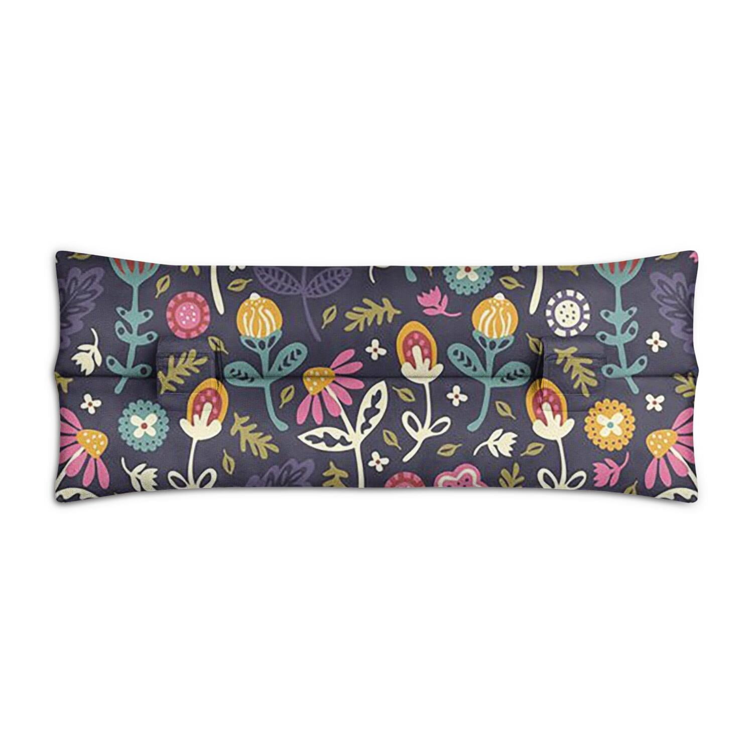 Vintage Botanical Print Mastectomy Pillow - Soft Floral Seatbelt Cushion for Recovery