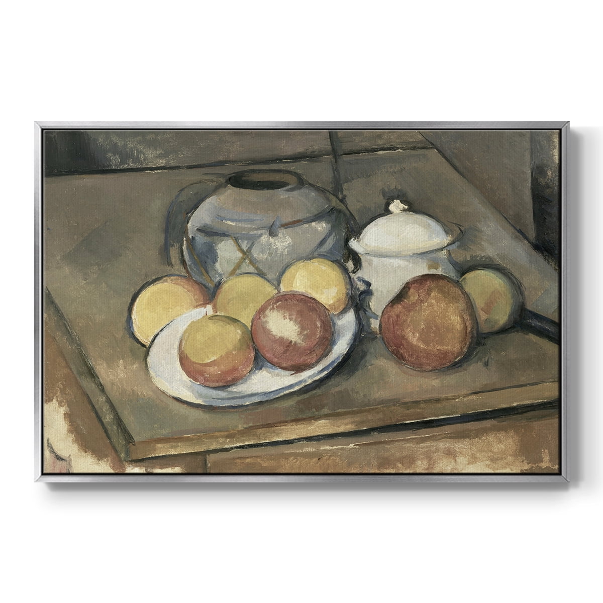 Vintage Botanical Print-VI By Wexford Home Framed in Silver Wood Gallery Wrapped Canvas 27 in. x 41 in.
