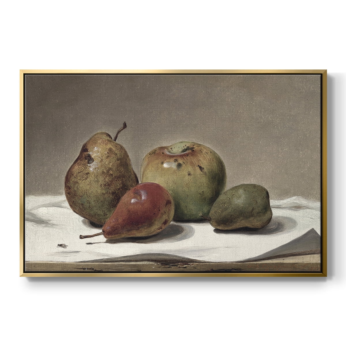 Vintage Botanical Print-VII By Wexford Home Framed in Gold Wood Gallery Wrapped Canvas 25 in. x 37 in.