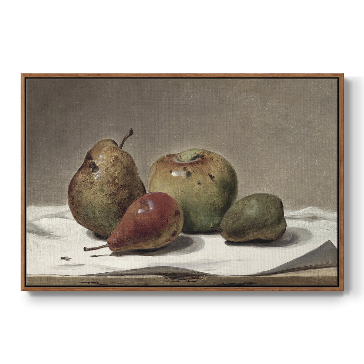 Vintage Botanical Print-VII By Wexford Home Framed in Walnut Wood Gallery Wrapped Canvas 27 in. x 41 in.