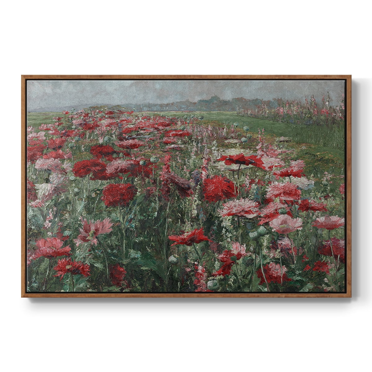 Vintage Botanical Print-XC By Wexford Home Framed in Walnut Wood Gallery Wrapped Canvas 27 in. x 41 in.