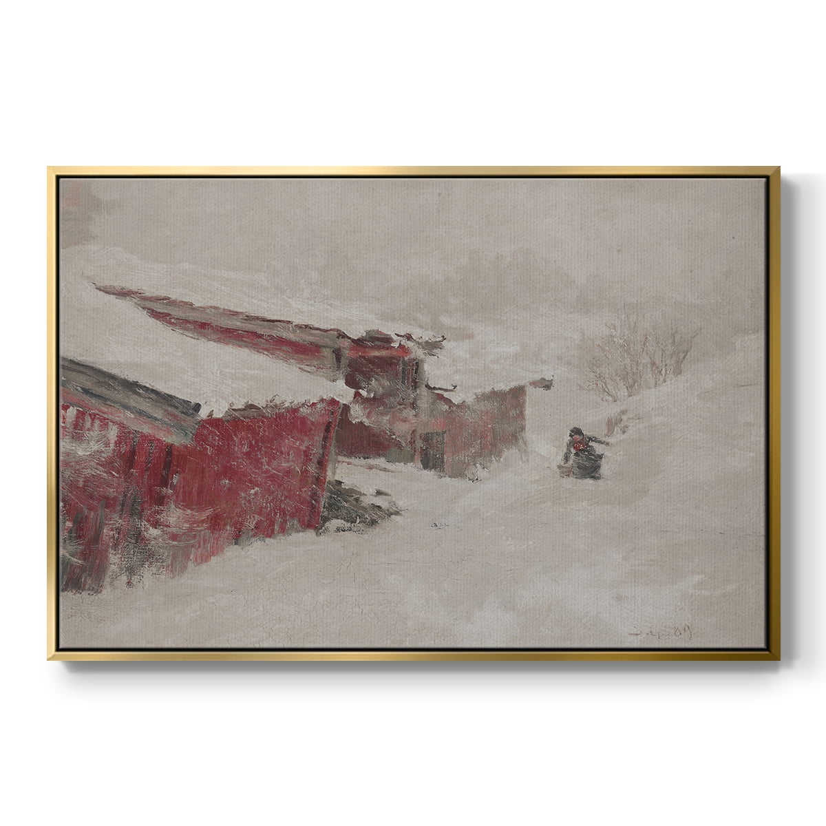 Vintage Botanical Print-XCI By Wexford Home Framed in Gold Wood Gallery Wrapped Canvas 17 in. x 25 in.