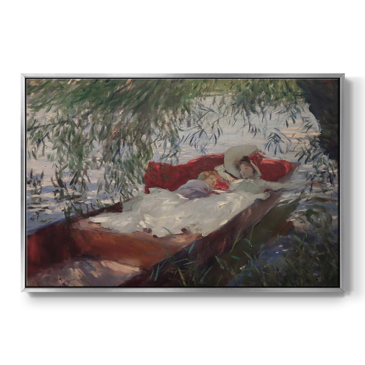 Vintage Botanical Print-XCII By Wexford Home Framed in Silver Wood Gallery Wrapped Canvas 17 in. x 25 in.