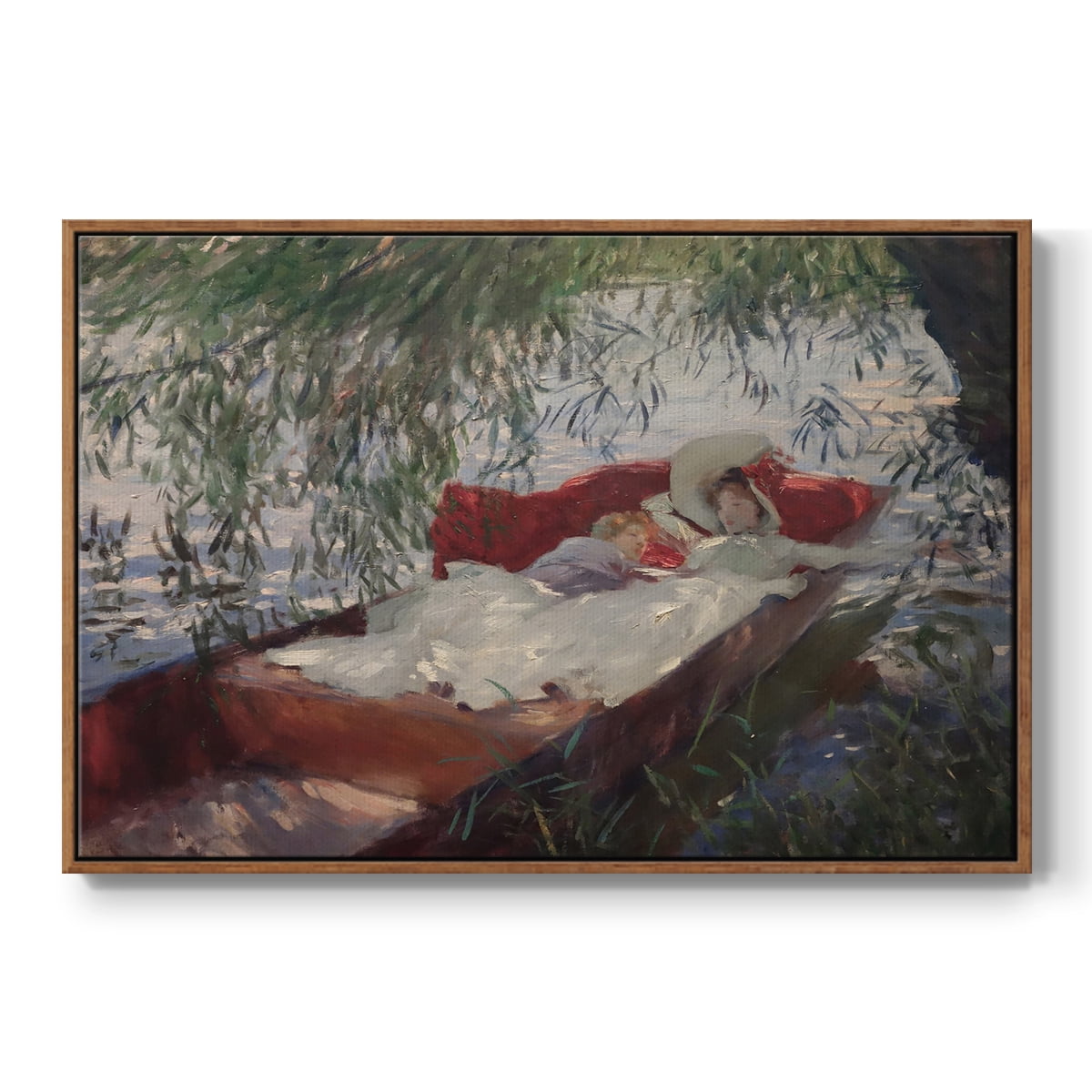 Vintage Botanical Print-XCII By Wexford Home Framed in Walnut Wood Gallery Wrapped Canvas 27 in. x 41 in.