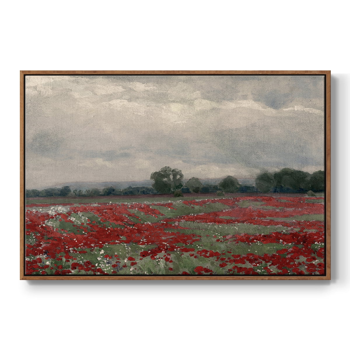 Vintage Botanical Print-XCIII By Wexford Home Framed in Walnut Wood Gallery Wrapped Canvas 17 in. x 25 in.