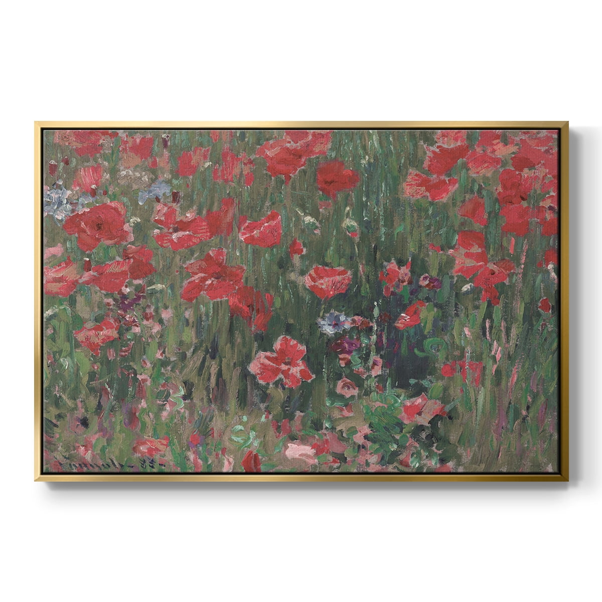 Vintage Botanical Print-XCIX By Wexford Home Framed in Gold Wood Gallery Wrapped Canvas 25 in. x 37 in.