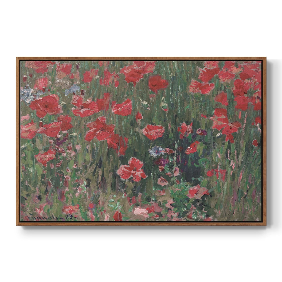Vintage Botanical Print-XCIX By Wexford Home Framed in Walnut Wood Gallery Wrapped Canvas 27 in. x 41 in.