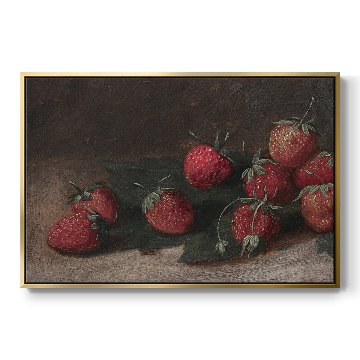 Vintage Botanical Print-XCVII By Wexford Home Framed in Gold Wood Gallery Wrapped Canvas 17 in. x 25 in.