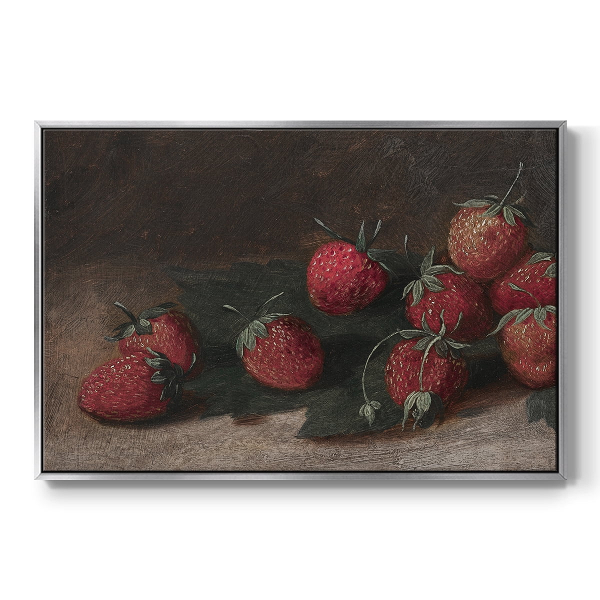 Vintage Botanical Print-XCVII By Wexford Home Framed in Silver Wood Gallery Wrapped Canvas 27 in. x 41 in.