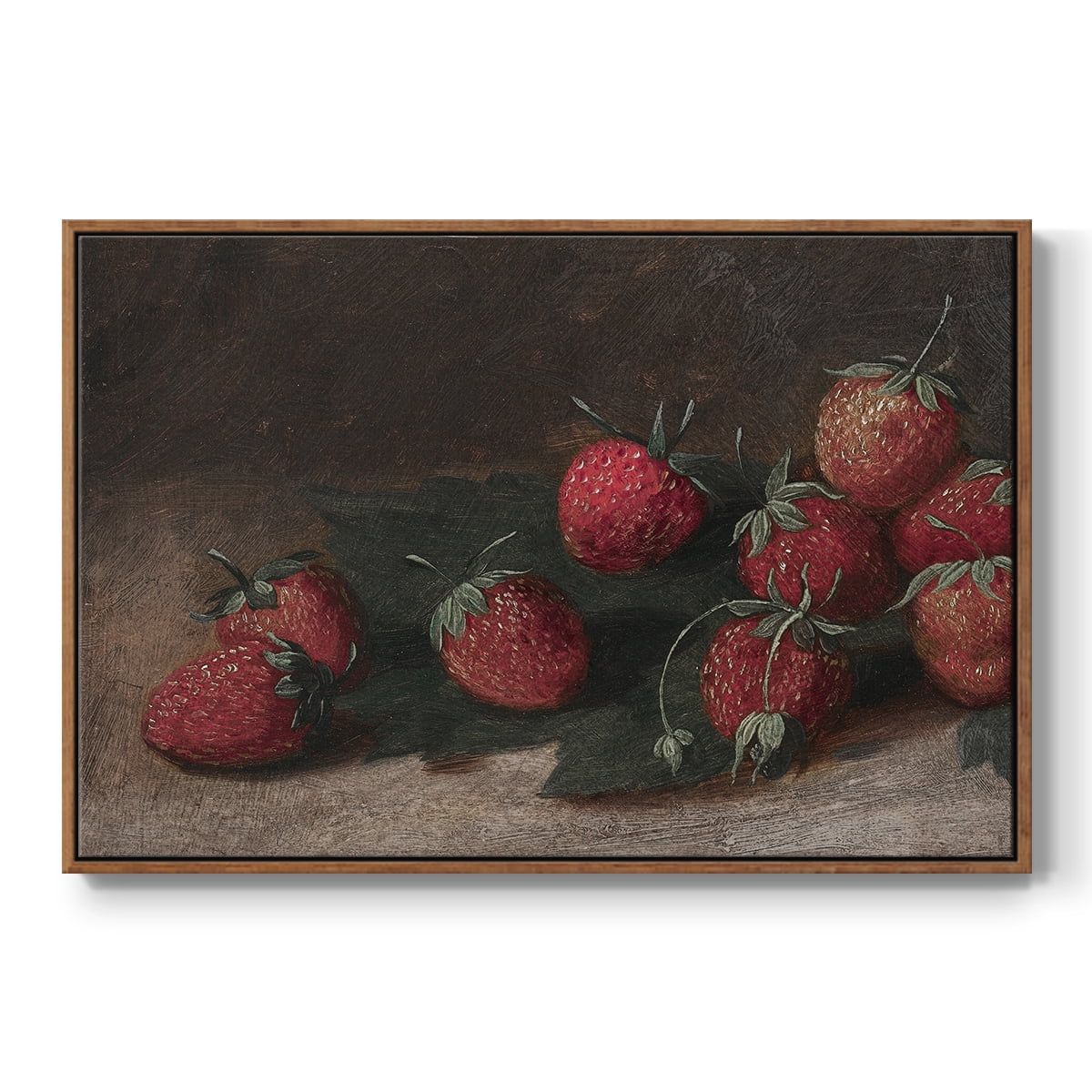 Vintage Botanical Print-XCVII By Wexford Home Framed in Walnut Wood Gallery Wrapped Canvas 17 in. x 25 in.