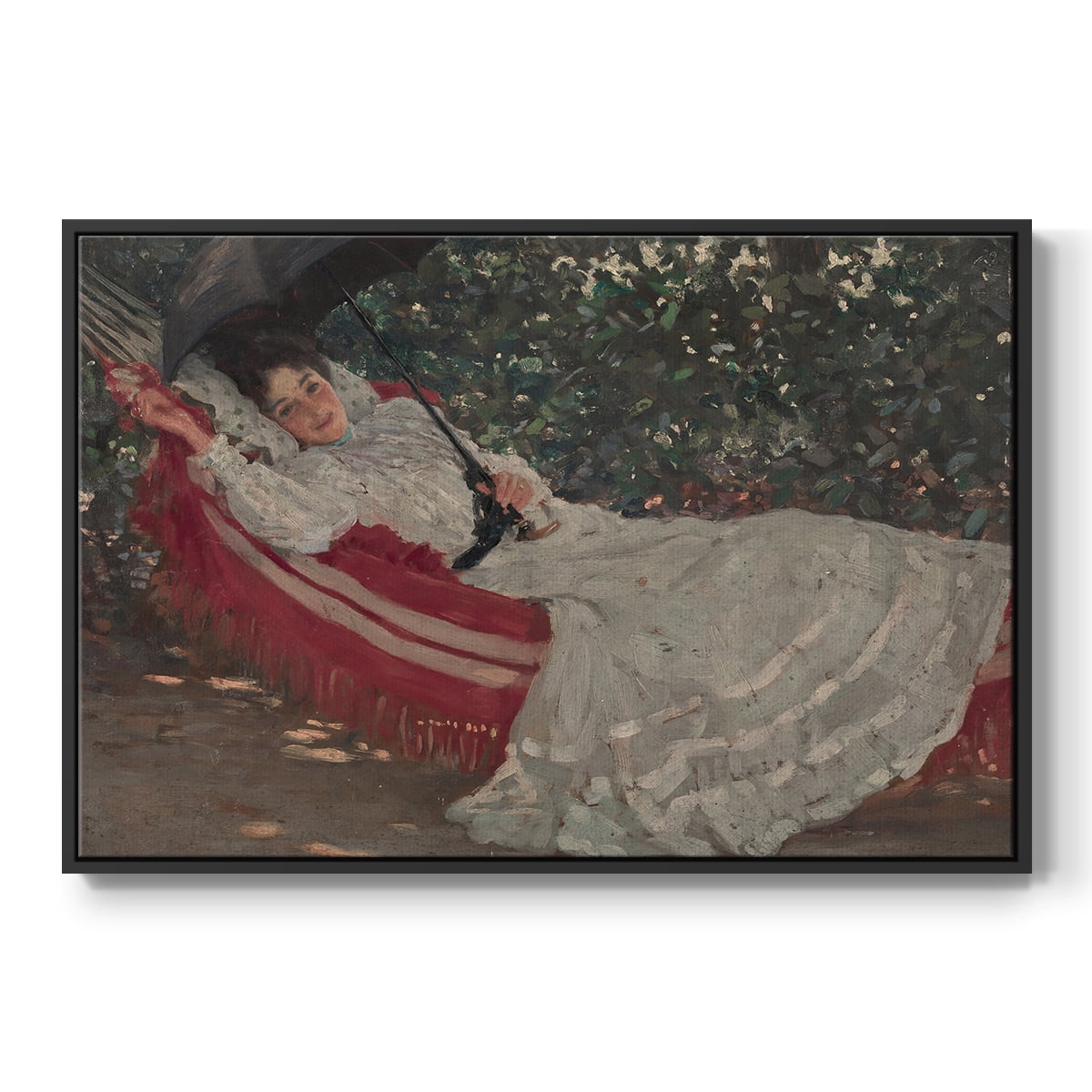 Vintage Botanical Print-XCVIII By Wexford Home Framed in Black Wood Gallery Wrapped Canvas 17 in. x 25 in.