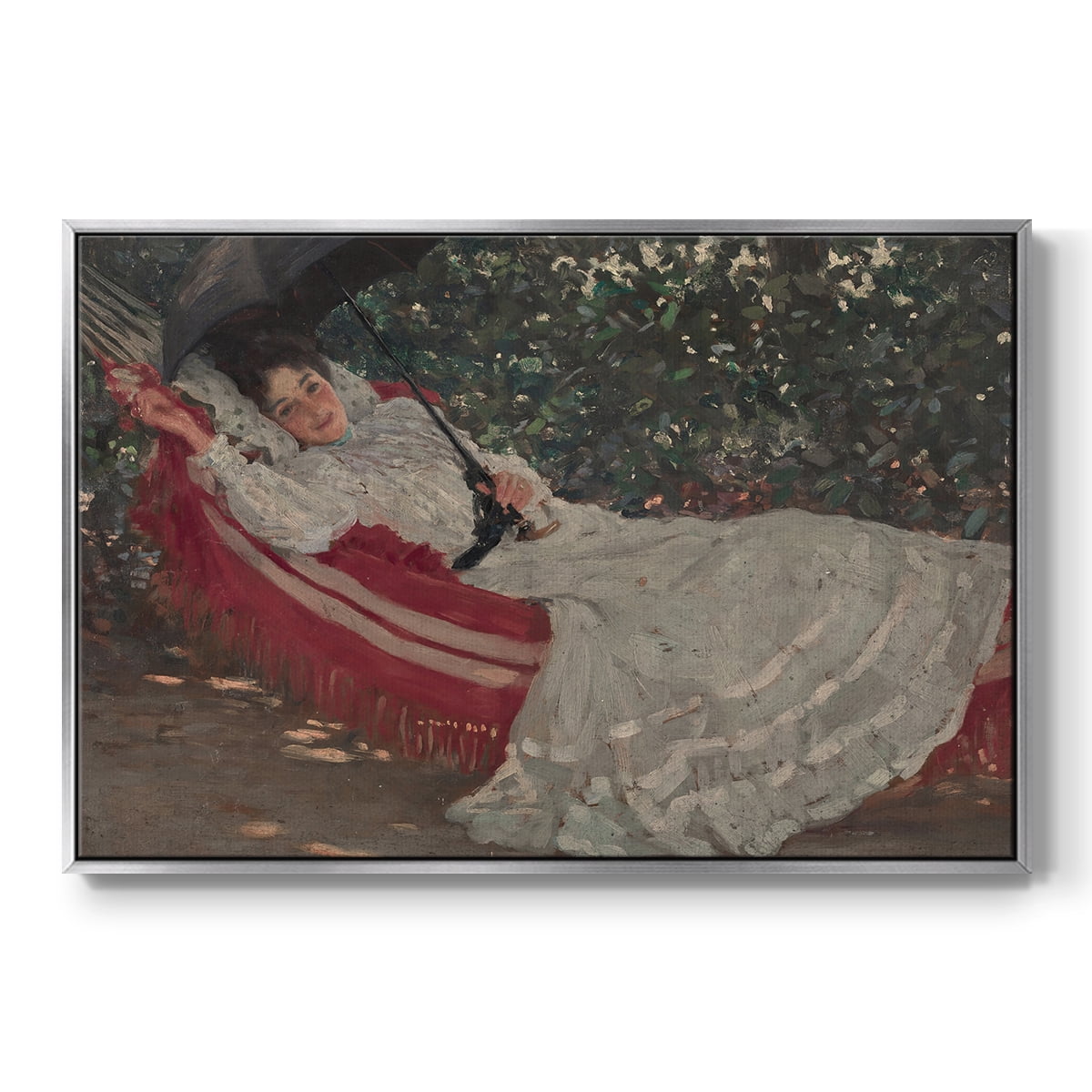 Vintage Botanical Print-XCVIII By Wexford Home Framed in Silver Wood Gallery Wrapped Canvas 17 in. x 25 in.