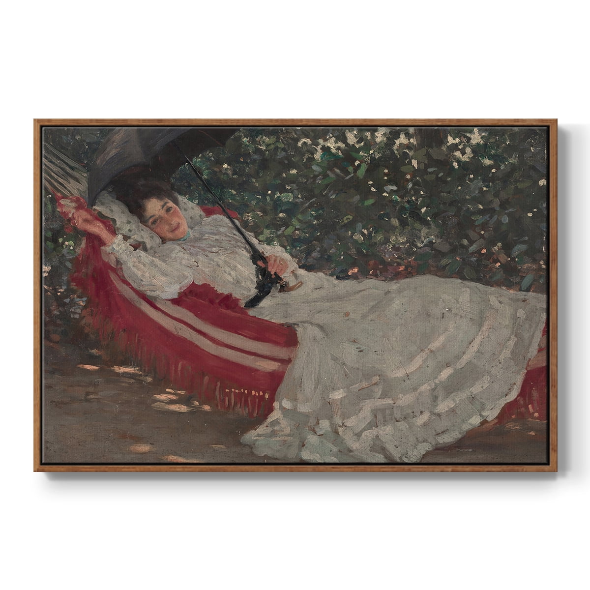 Vintage Botanical Print-XCVIII By Wexford Home Framed in Walnut Wood Gallery Wrapped Canvas 17 in. x 25 in.