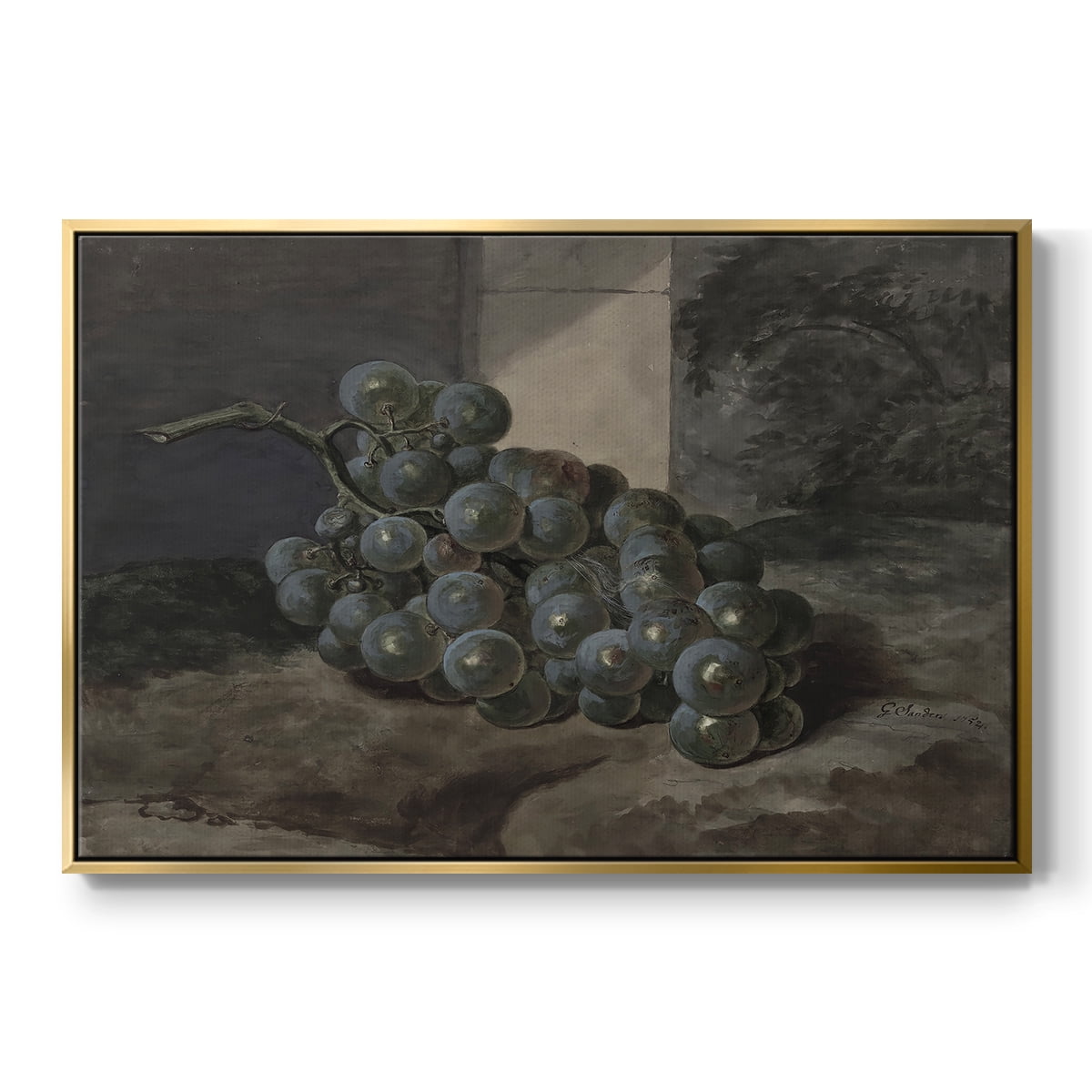 Vintage Botanical Print-XLIII By Wexford Home Framed in Gold Wood Gallery Wrapped Canvas 17 in. x 25 in.