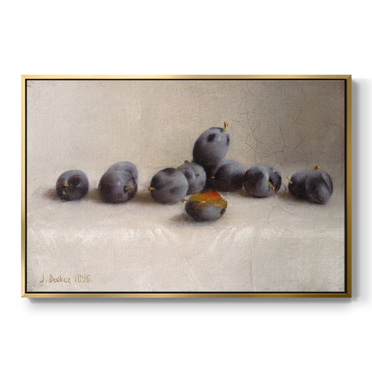 Vintage Botanical Print-XLIV By Wexford Home Framed in Gold Wood Gallery Wrapped Canvas 25 in. x 37 in.
