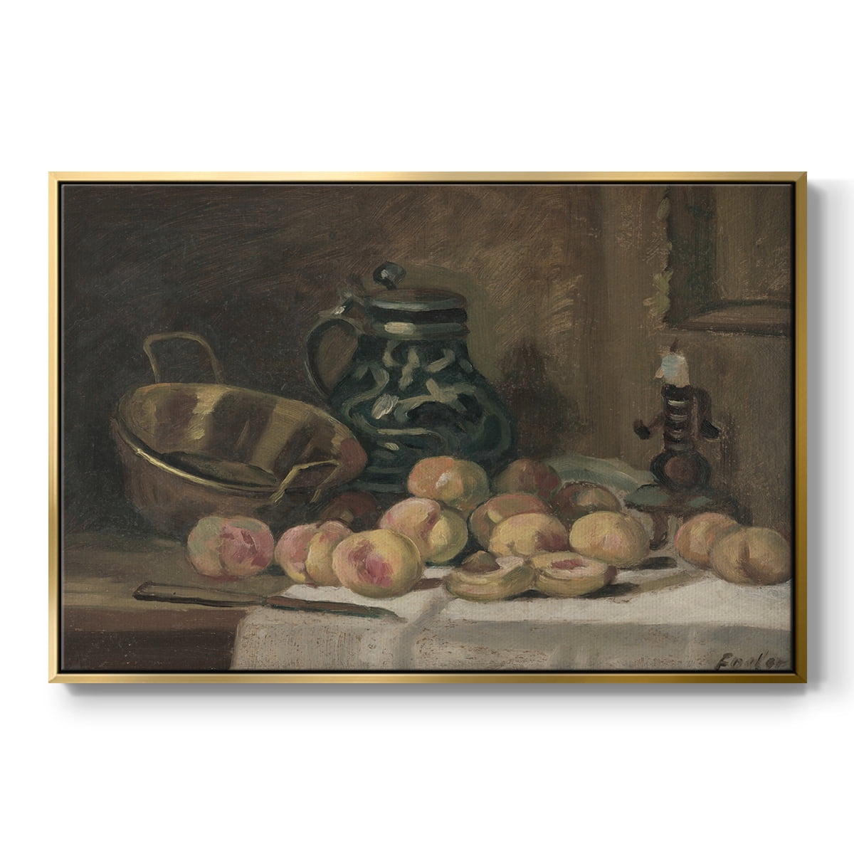 Vintage Botanical Print-XLIX By Wexford Home Framed in Gold Wood Gallery Wrapped Canvas 17 in. x 25 in.