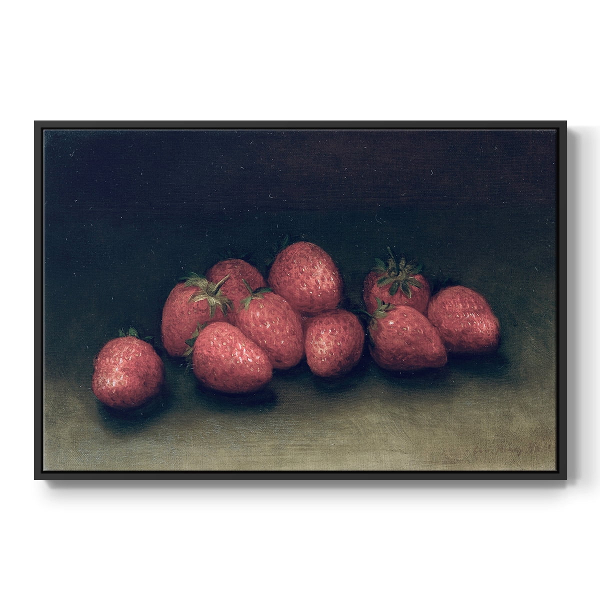Vintage Botanical Print-XLVII By Wexford Home Framed in Black Wood Gallery Wrapped Canvas 27 in. x 41 in.