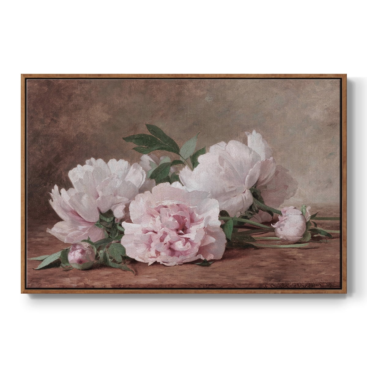 Vintage Botanical Print-XXXVI By Wexford Home Framed in Walnut Wood Gallery Wrapped Canvas 17 in. x 25 in.