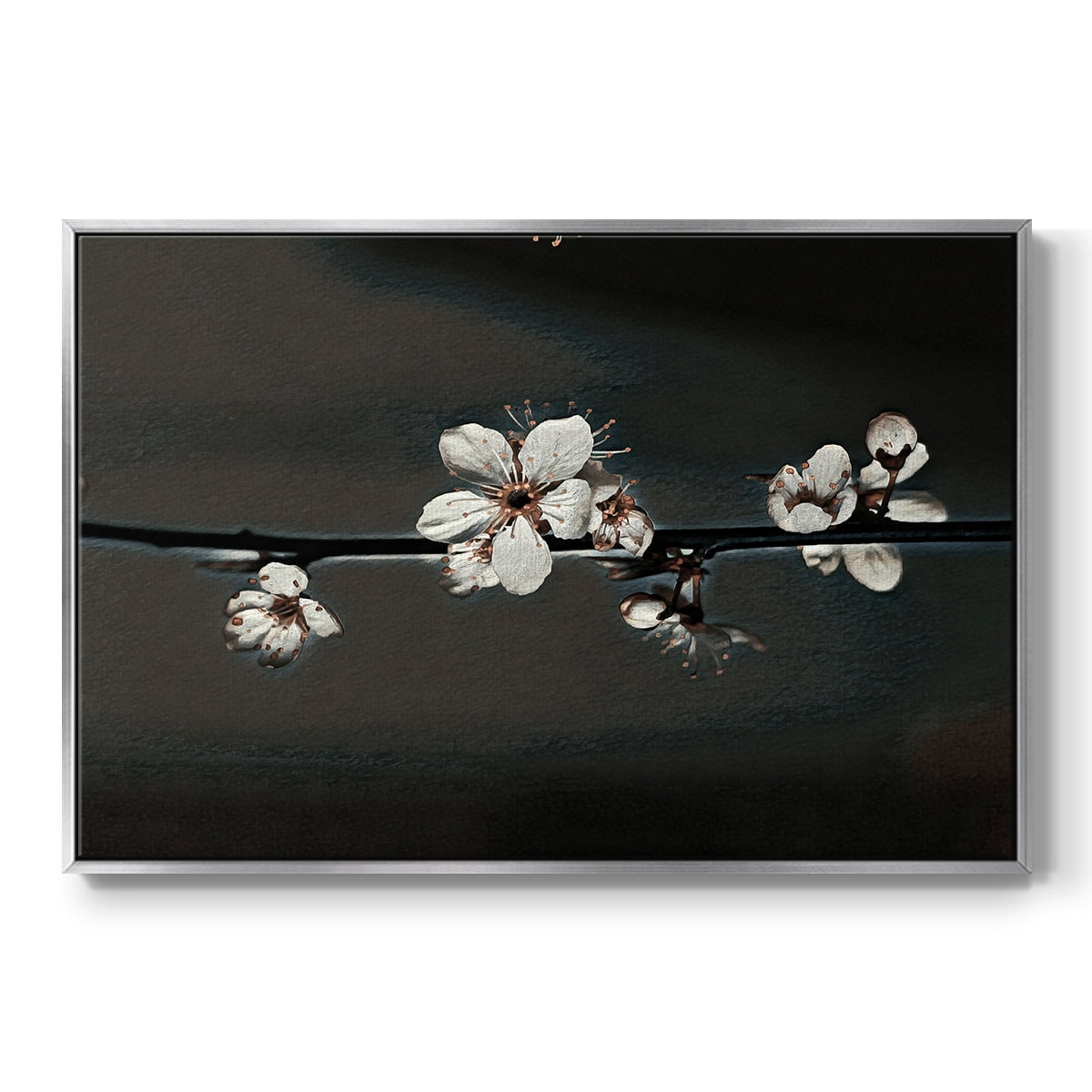 Vintage Botanical Print-XXXVIII By Wexford Home Framed in Silver Wood Gallery Wrapped Canvas 27 in. x 41 in.