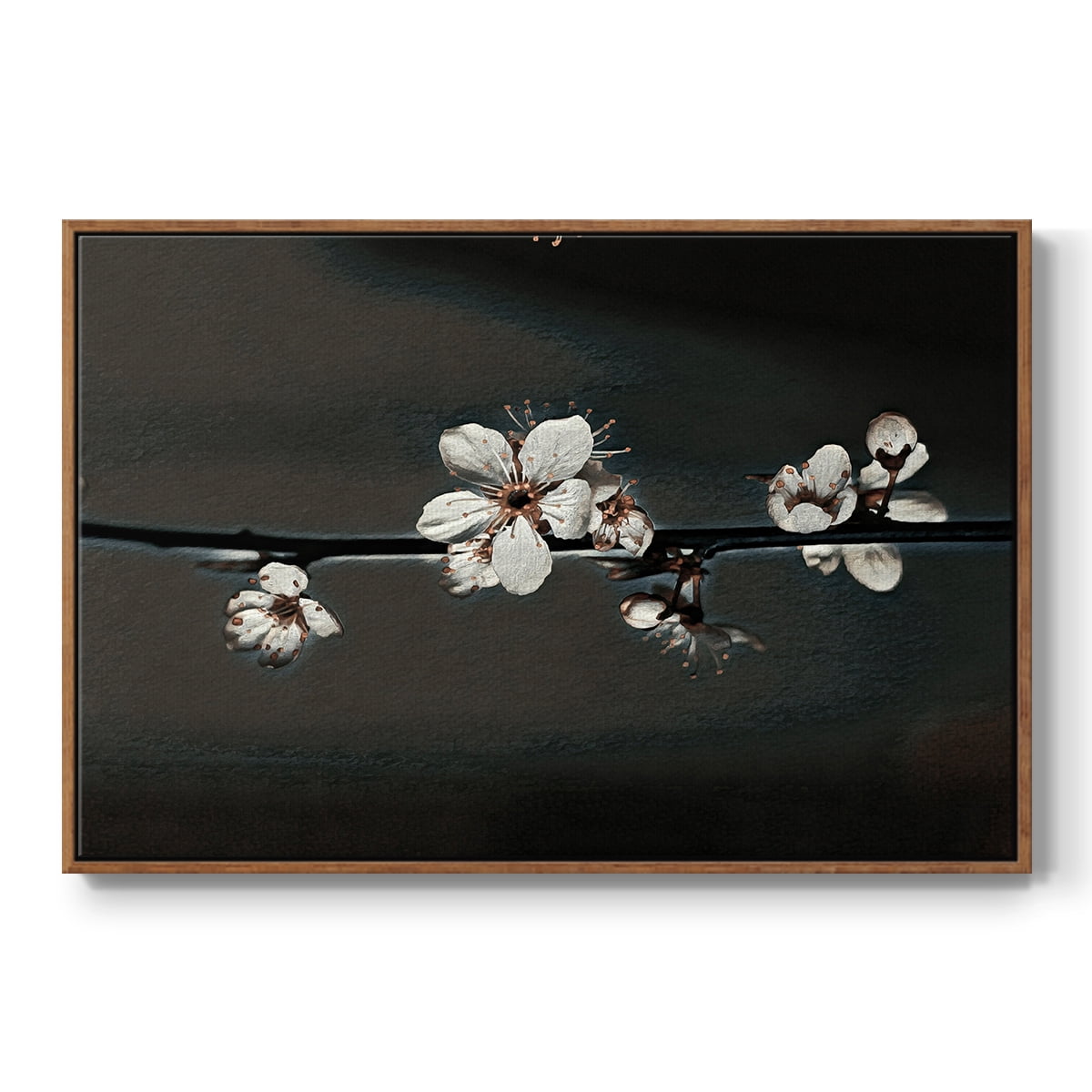 Vintage Botanical Print-XXXVIII By Wexford Home Framed in Walnut Wood Gallery Wrapped Canvas 25 in. x 37 in.