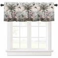 thumbnail image 1 of Vintage Botanical Valances for Windows Farmhouse Kitchen Curtains Valances Rod Pocket Valance Curtains for Kitchen Windows Retro Palm Tree Spring Floral Window Valances for Bathroom Bedroom 54"x18", 1 of 6
