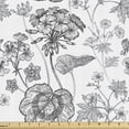 thumbnail image 1 of Vintage Botany Sofa Upholstery Fabric by the Yard, Monochrome Nature Sketch of Pelargonium Flower Geranium, Decorative Fabric for DIY Home Accents, 10 Yards, Charcoal Grey White by Ambesonne, 1 of 4