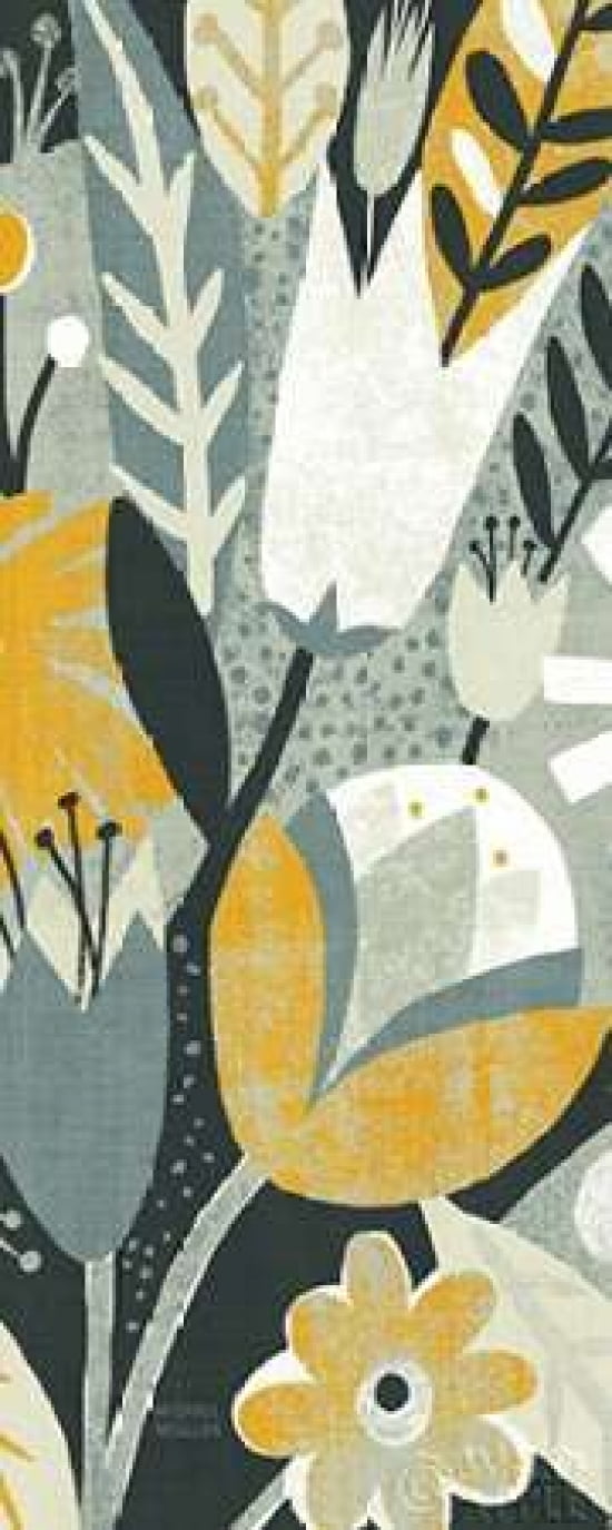 Vintage Bouquet Yellow Panel II Canvas Art - Michael Mullan (10 x 20)