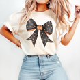 thumbnail image 1 of Vintage Bow Shirt, Coquette Shirt, Fall Bow Shirt, Spooky Season, Pumpkin Patch Shirt, Cute Tee, 1 of 4