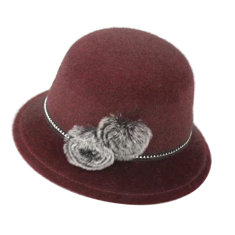 Vintage Bowler Hat for Women, with Floral,Elegant Lady display picture 3