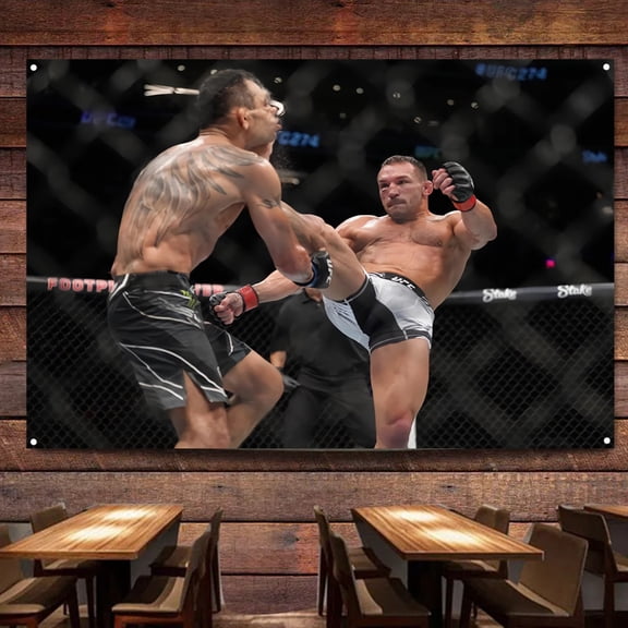 Vintage Boxing Fighting Posters and Prints Tapestry Wall Art Flag Painting Boxing Lover Gift for Gym Room Cuadros Home Decor 38" x 57"